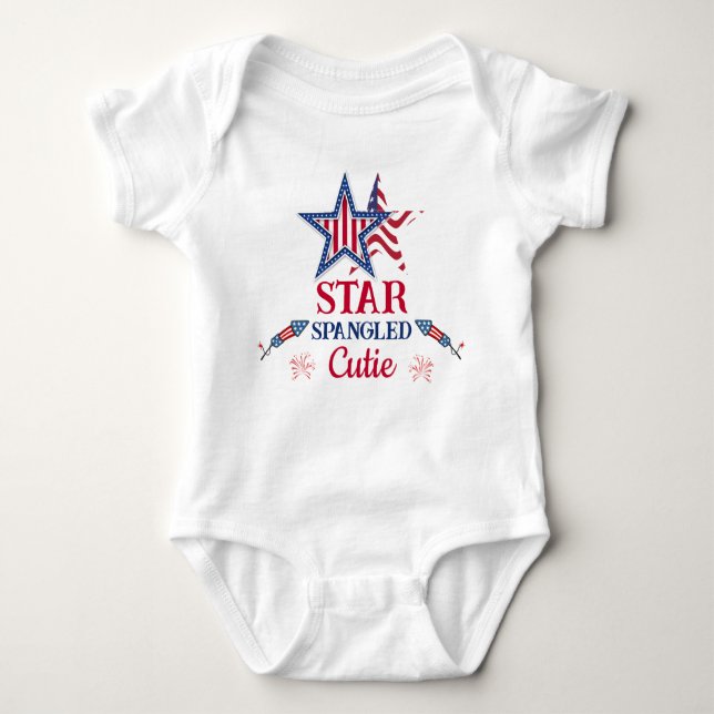 Star Spangled Süsse Baby Strampler (Vorderseite)