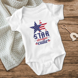 Star Spangled Süsse Red White Blue Stars 4. Juli Baby Strampler