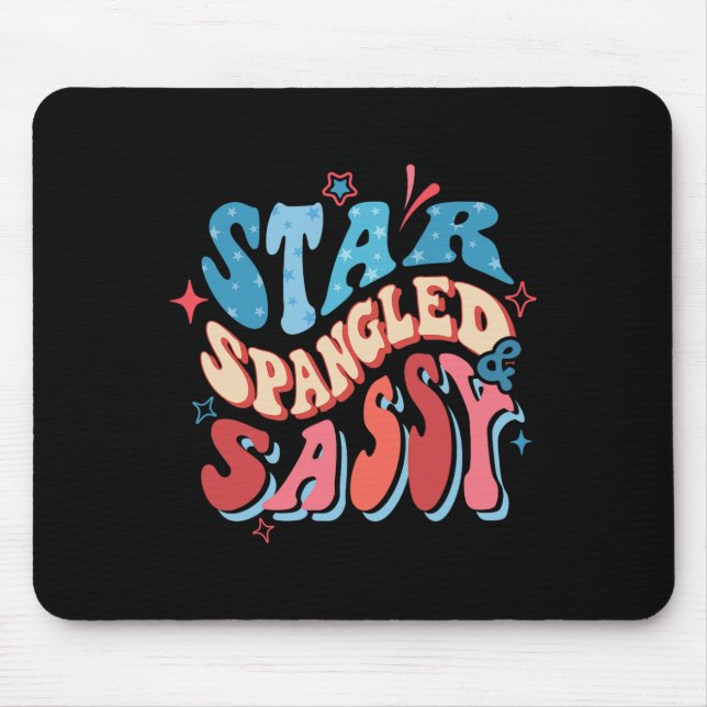 Star Spangled und Sy Independence Day Groovy 4. O Mousepad (Vorne)