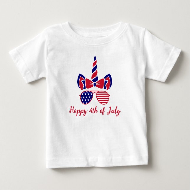 Star-Spangled Unicorn Magic Baby T-shirt (Vorderseite)