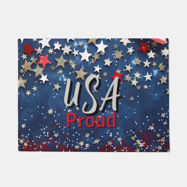 Star Spangled USA Proud Fußmatte (Vorderseite)