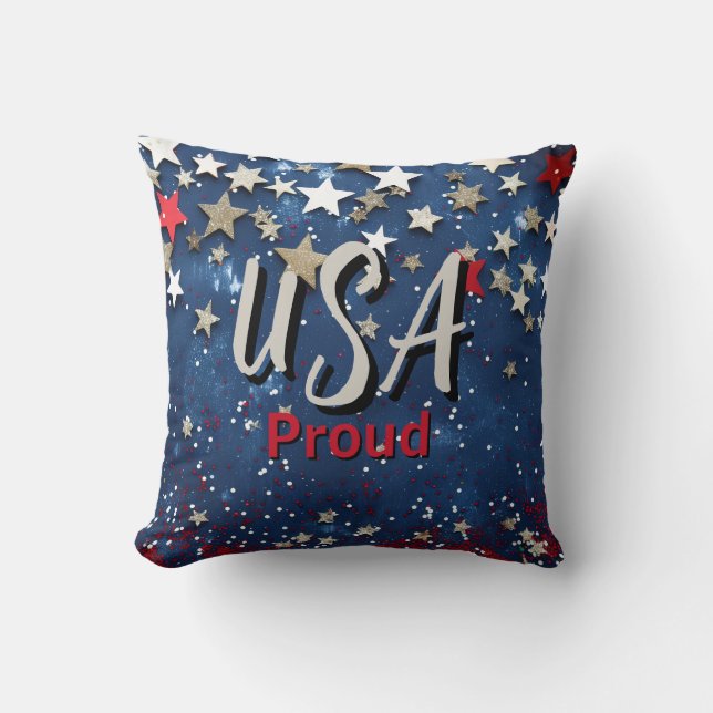 Star Spangled USA Proud Kissen (Vorderseite)