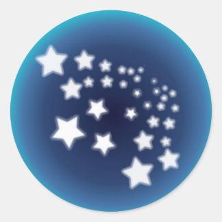 Star Spatter Runder Aufkleber
