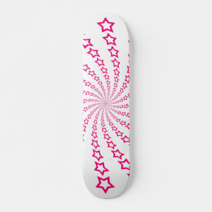 Star Spiral: Rosa Sterne: Skateboard