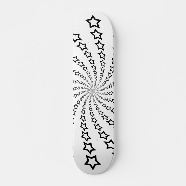 Star Spiral: Schwarze Sterne: Skateboard (Vorne)