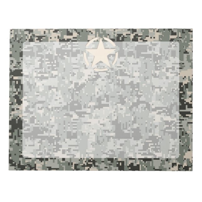 Star Stencil auf digitaler Seite Notizblock (Vorderseite)