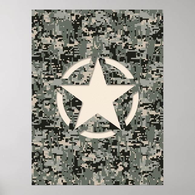 Star Stencil auf digitaler Seite Poster (Vorne)