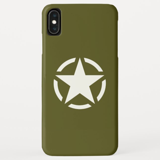 Star Stencil Classic auf Khaki Green Case-Mate iPhone Hülle (Rückseite)