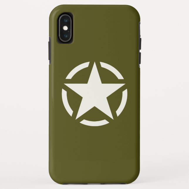 Star Stencil Classic auf Khaki Green Case-Mate iPhone Hülle (Rückseite)