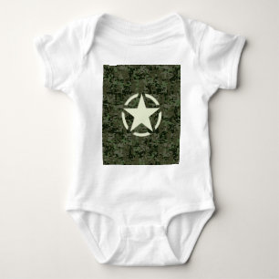 Star Stencil Digital Woodland Baby Strampler