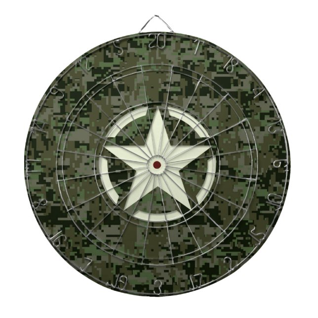Star Stencil Digital Woodland Dartscheibe (vorne)