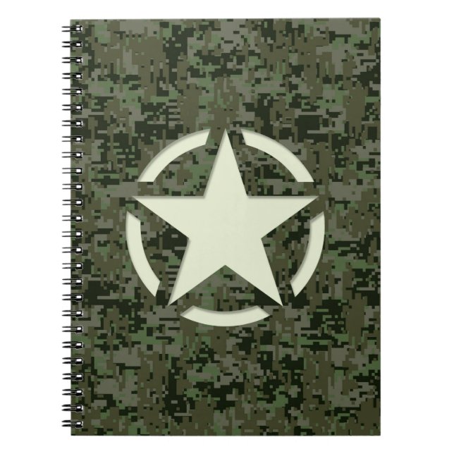 Star Stencil Digital Woodland Notizblock (Vorderseite)