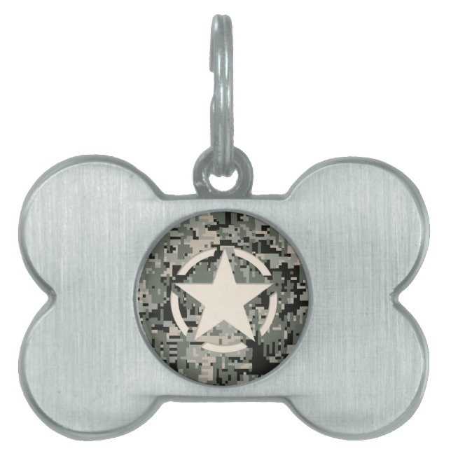 Star Stencil Style Khaki Digital Tarnlage Tiermarke (Vorderseite)