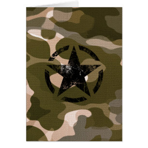 Star Stencil Vintag auf Camouflage