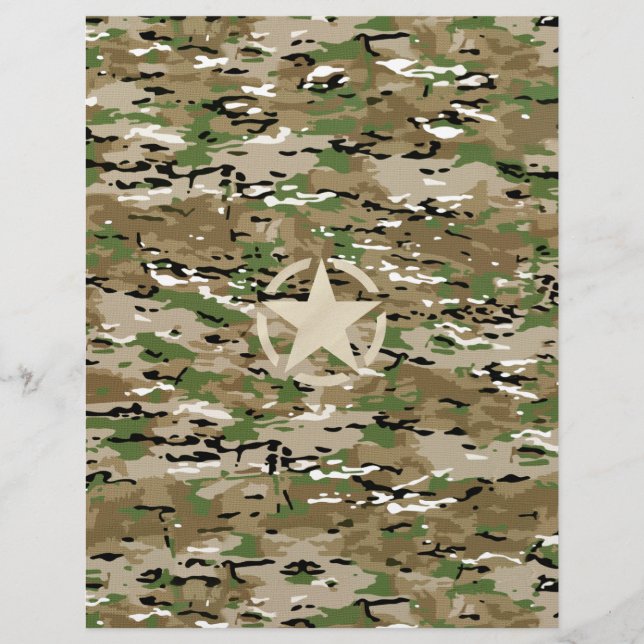 Star Stencil Vintag Camouflage Dekoration (Vorderseite)