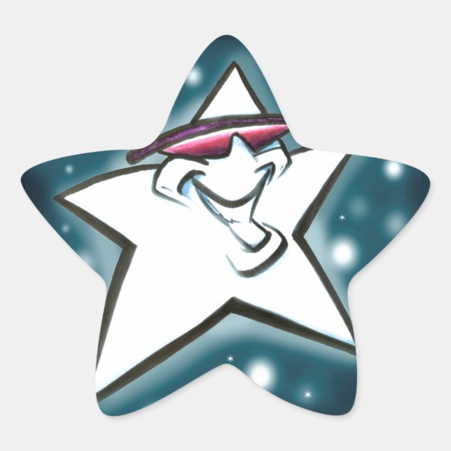 Star Stern-Aufkleber (Vorderseite)