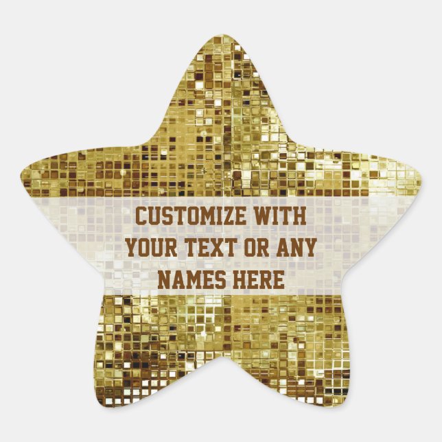 Star-Sticker für kundenspezifische Gold Sequins Stern-Aufkleber (Vorderseite)