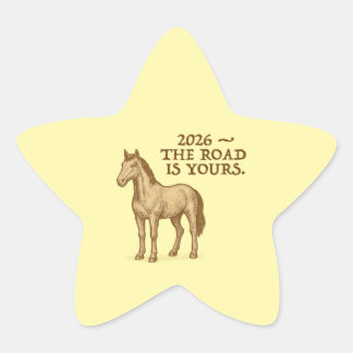 Star Stickers with horse and motivational text
