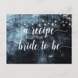 Star Struck Watercolor Celestial Bride Recipe Card Postkarte