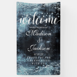 Star Struck Watercolor Celestial Wedding Willkomme Banner