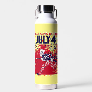 Star Studded Uncle Sam Birthday 4. Juli Trinkflasche