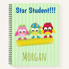Star Student Niedlich Owls Notizbuch