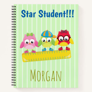 Star Student Niedlich Owls Notizbuch