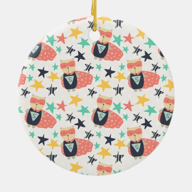 Star Super Hero Keramik Ornament (Hinten)