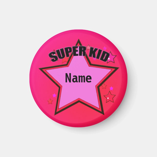 Star Super Kid Name Rosa Custom Small Magnet (Vorne)