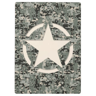Star Symbol Pixel Digital Camouflage Klemmbrett