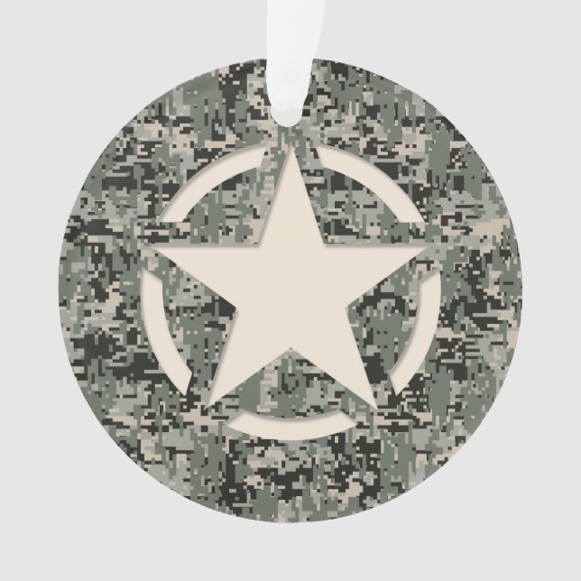 Star Symbol Pixel Digital Camouflage Ornament (Vorderseite)