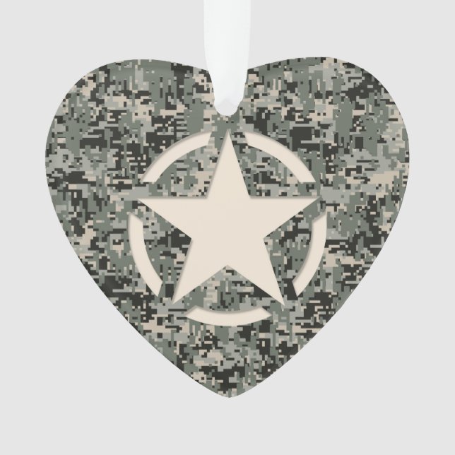 Star Symbol Pixel Digital Camouflage Ornament (Vorderseite)