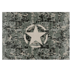 Star Symbol Pixel Digital Camouflage Schneidebrett