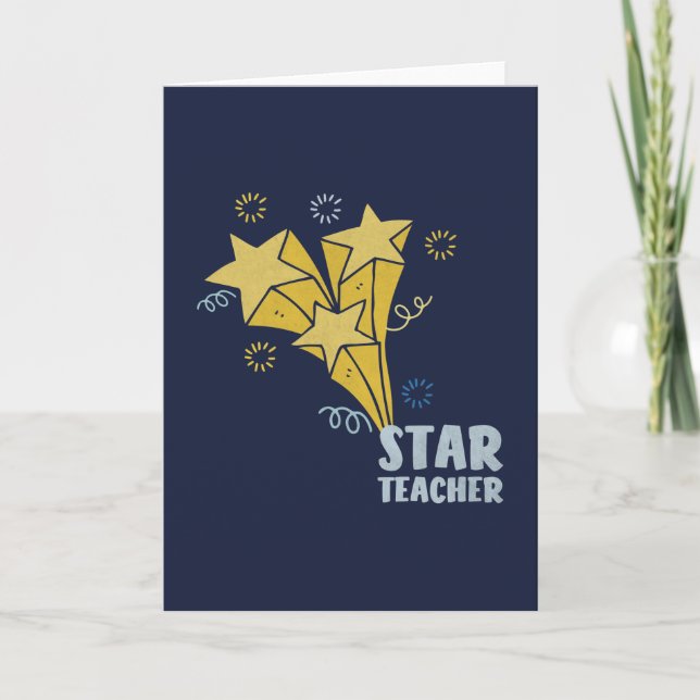 Star Teacher Dankeskarte (Vorderseite)