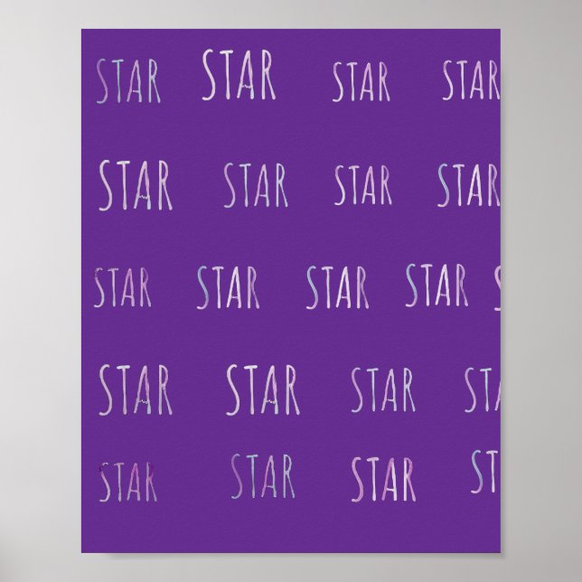 Star Text Poster für Niedliche Aufnahmen in jedem  (Vorne)