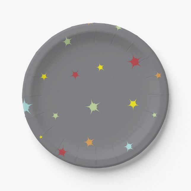 Star Themed Party Teller-Baby Dusche Pappteller (Vorderseite)
