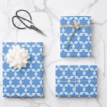 Star Tiles Geometric Hanukkah Muster in Blau Geschenkpapier Set<br><div class="desc">Das geometrische Muster von Star Tiles in Blau. Modernes Mosaik-Design in zwei hübschen Blautönen. Auch funktioniert gut für Hanukkah und jüdische Feiertage.</div>