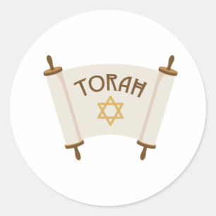Star Torah Runder Aufkleber