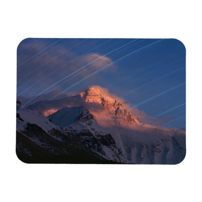 Star Trail | Mount Everest Tibet, China Magnet (Horizontal)