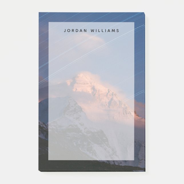 Star Trail | Mount Everest Tibet, China Post-it Klebezettel (Vorderseite)