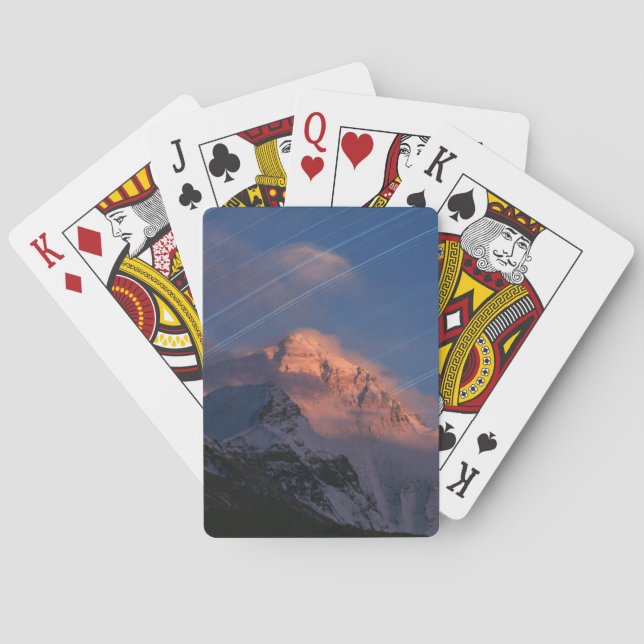 Star Trail | Mount Everest Tibet, China Spielkarten (Rückseite)