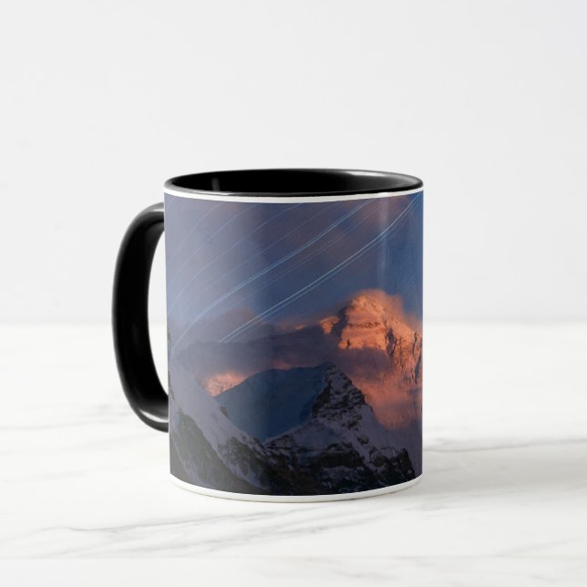 Star Trail | Mount Everest Tibet, China Tasse (Vorderseite Links)
