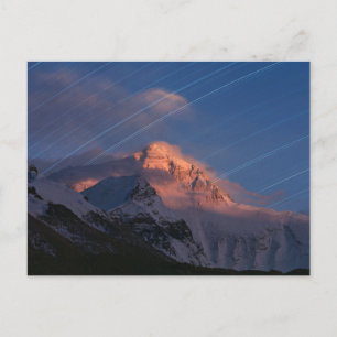 Star Trail   Mt. Everest Tibet, China Postkarte