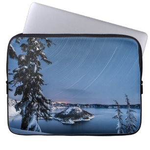 Star Trails   Krater Lake National Park Laptopschutzhülle