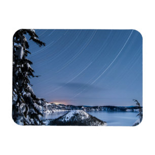 Star Trails   Krater Lake National Park Magnet