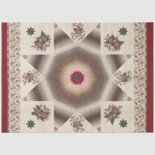 Star von Bethlehem Quilt Vintag 1835 Kernstück Seidenpapier