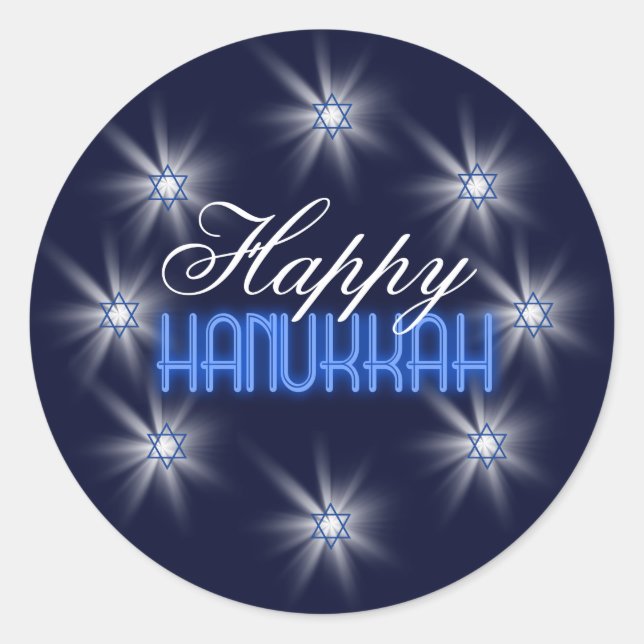 Star von David Array Blue SDAB Runder Aufkleber (Vorderseite)