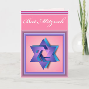 Star von David Bat Mitzvah Karte