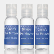 Star von David Blue Bar Mitzvah Hand Sanitizer