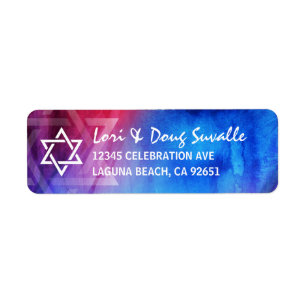 Star von David Blue Red Fire Ice Rücksendeadresse